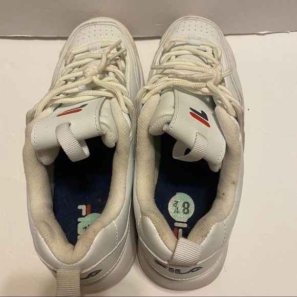 FILA white sneakers size 8.5 - Picture 6 of 7